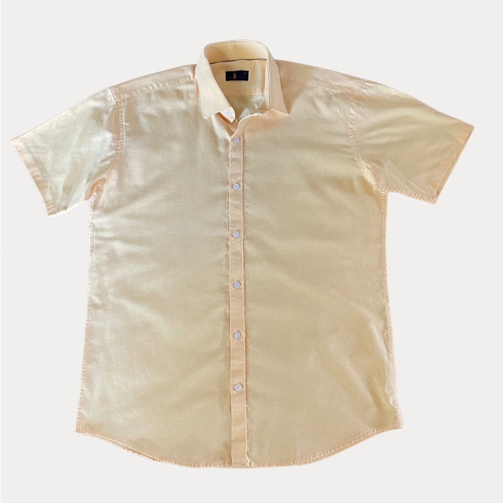 Polo Ralph Lauren Men's Cotton Oxford Short-Sleeve Shirt Light Yellow